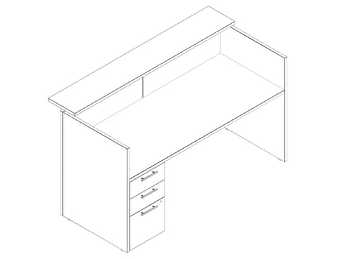 AIS Calibrate Reception Desk With Full Pedestal