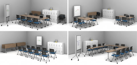 AIS Day To Day Meeting Nesting Rectangular Top Training Tables