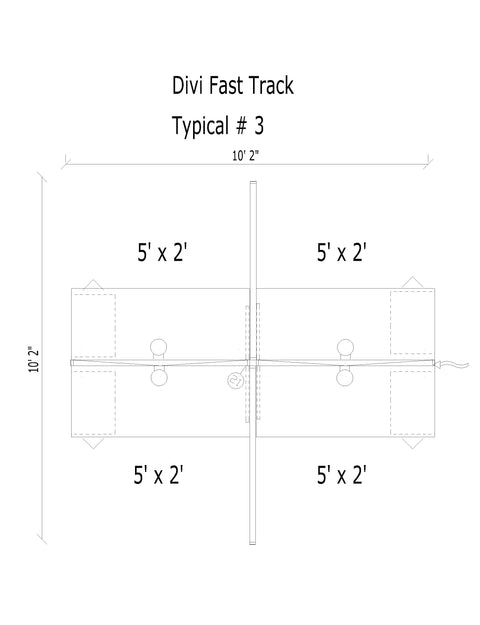 AIS Divi 5' Rectangular Top 4 Pack Workstations