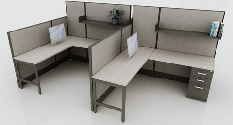 AIS Divi 6x6 66 High Spine 4 pack Workstations