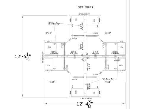 AIS Matrix 4 Pack 6x6 Workstations