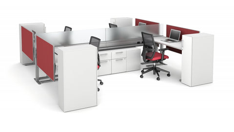 AIS PowerBeam Height Adjustable Glass Spine Workstations